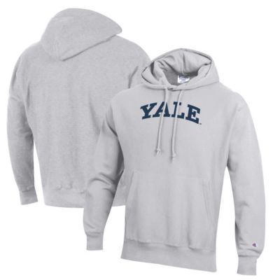 Champion Men's NCAA Yale Bulldogs Reverse Weave Pullover Hoodie, Gray, 3XL