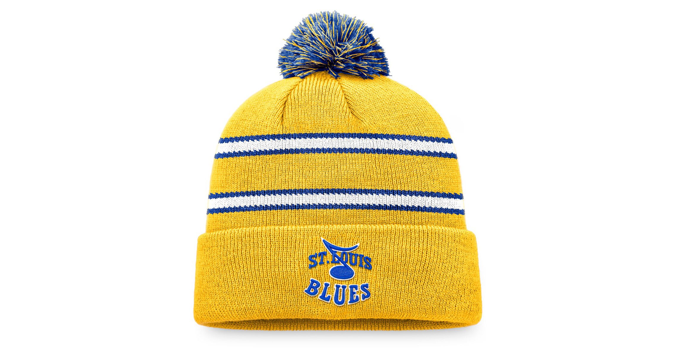 NHL Fanatics St. Louis Blues Cuffed Knit Hat with Pom