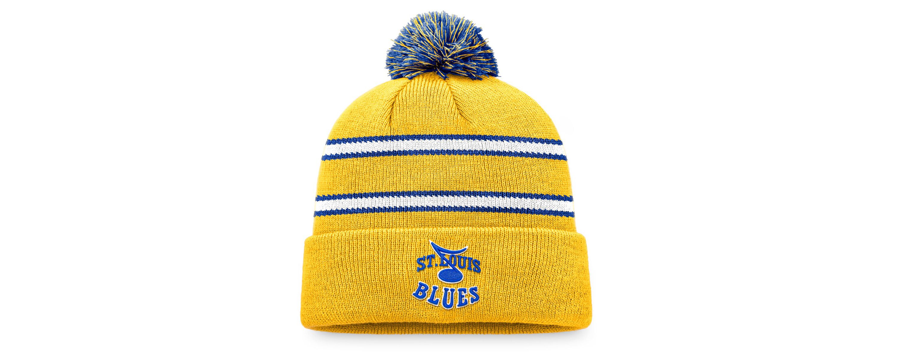 NHL Fanatics St. Louis Blues Cuffed Knit Hat with Pom