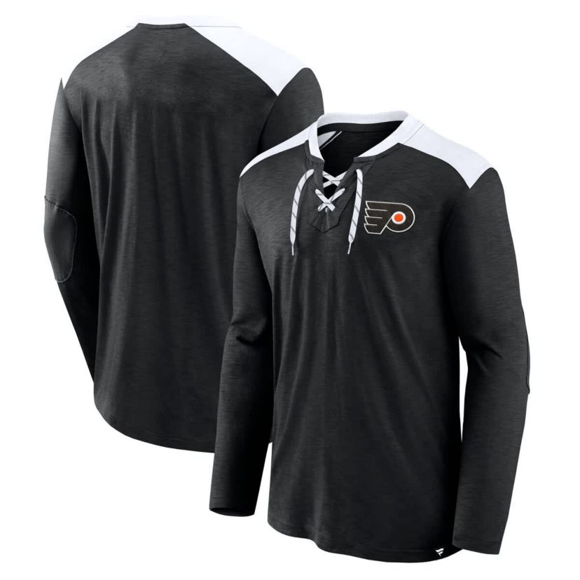 NHL Fanatics Philadelphia Flyers Special Edition 2.0 Long Sleeve Lace-Up T-Shirt