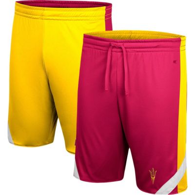 Colosseum Men's NCAA Maroon/Gold Arizona State Sun Devils Am I Wrong Reversible Shorts