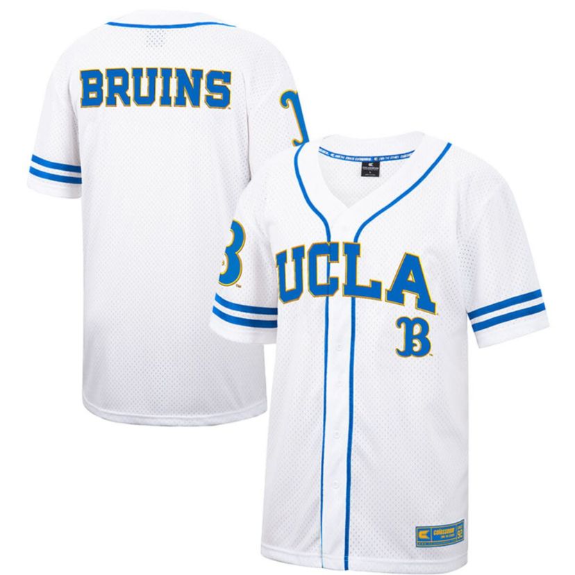 NCAA UCLA Bruins Free Spirited Mesh Button-Up Baseball Jersey