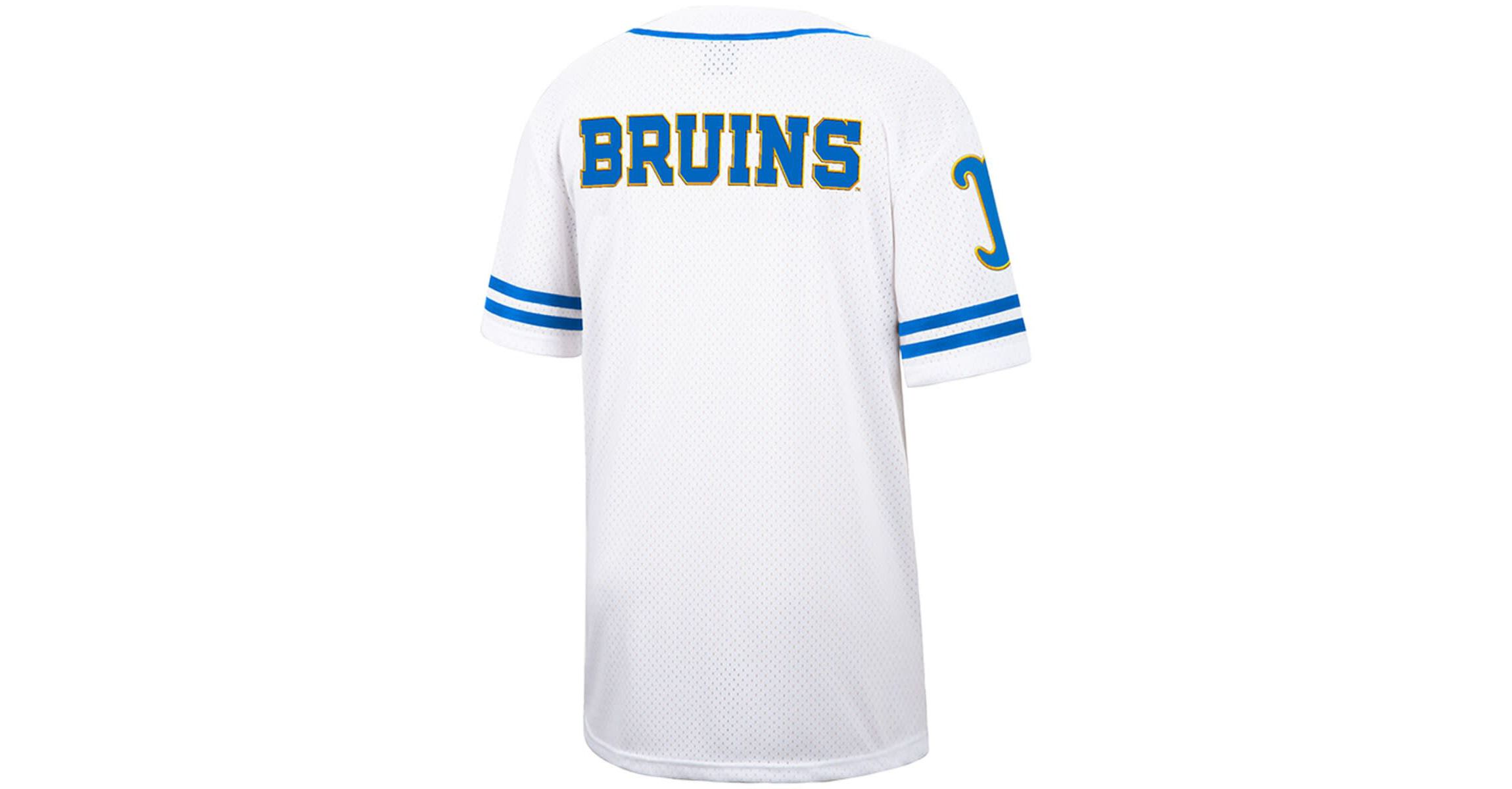 NCAA UCLA Bruins Free Spirited Mesh Button-Up Baseball Jersey