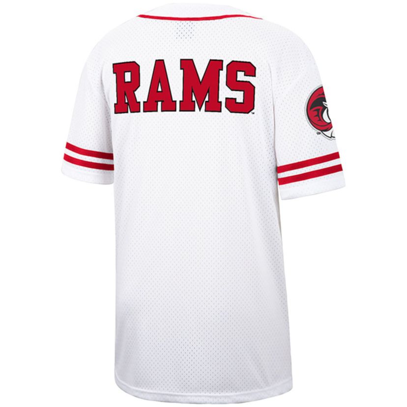 NCAA Winston-Salem State Rams Free Spirited Mesh Button-Up Baseball Jersey