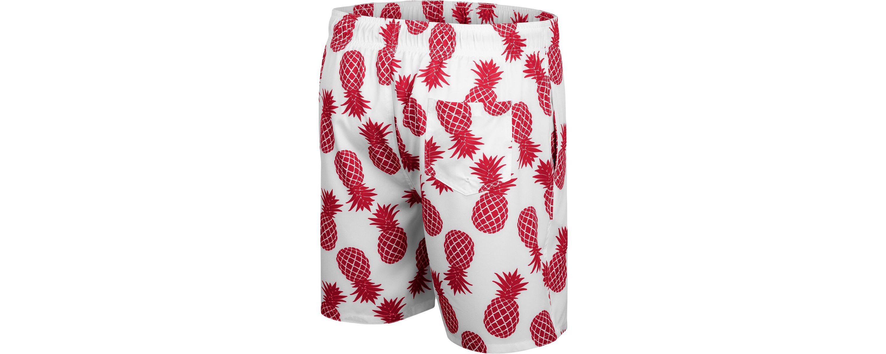 NCAA White/Crimson Washington State Cougars Pineapple Swim Shorts