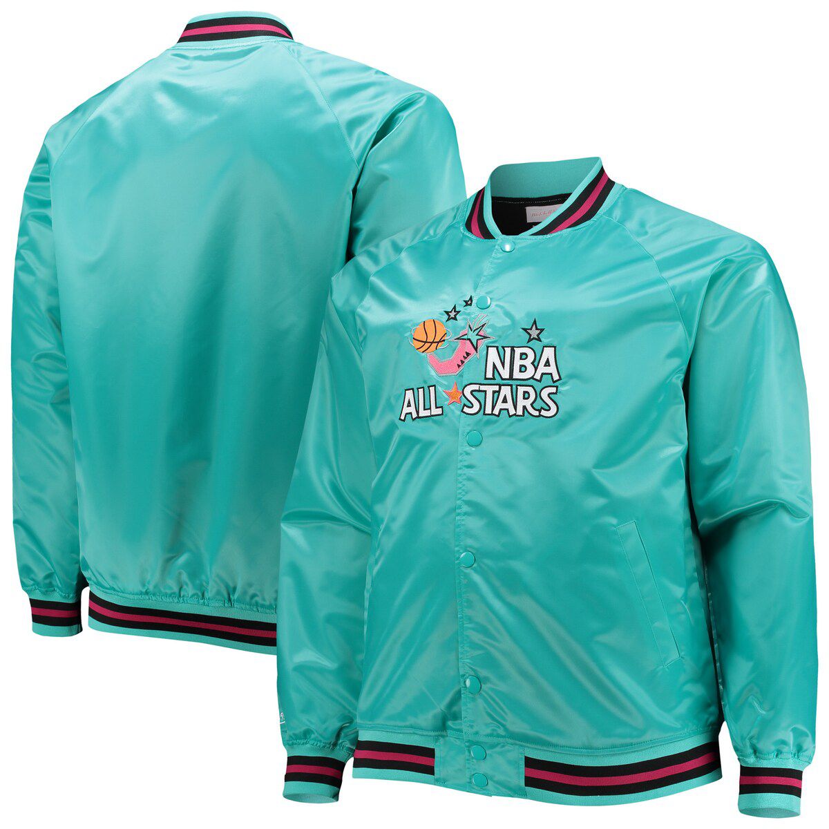 Multi-Team NBA Big & Tall 1996 NBA All-Star Game Hardwood Classics Satin Full-Snap Jacket