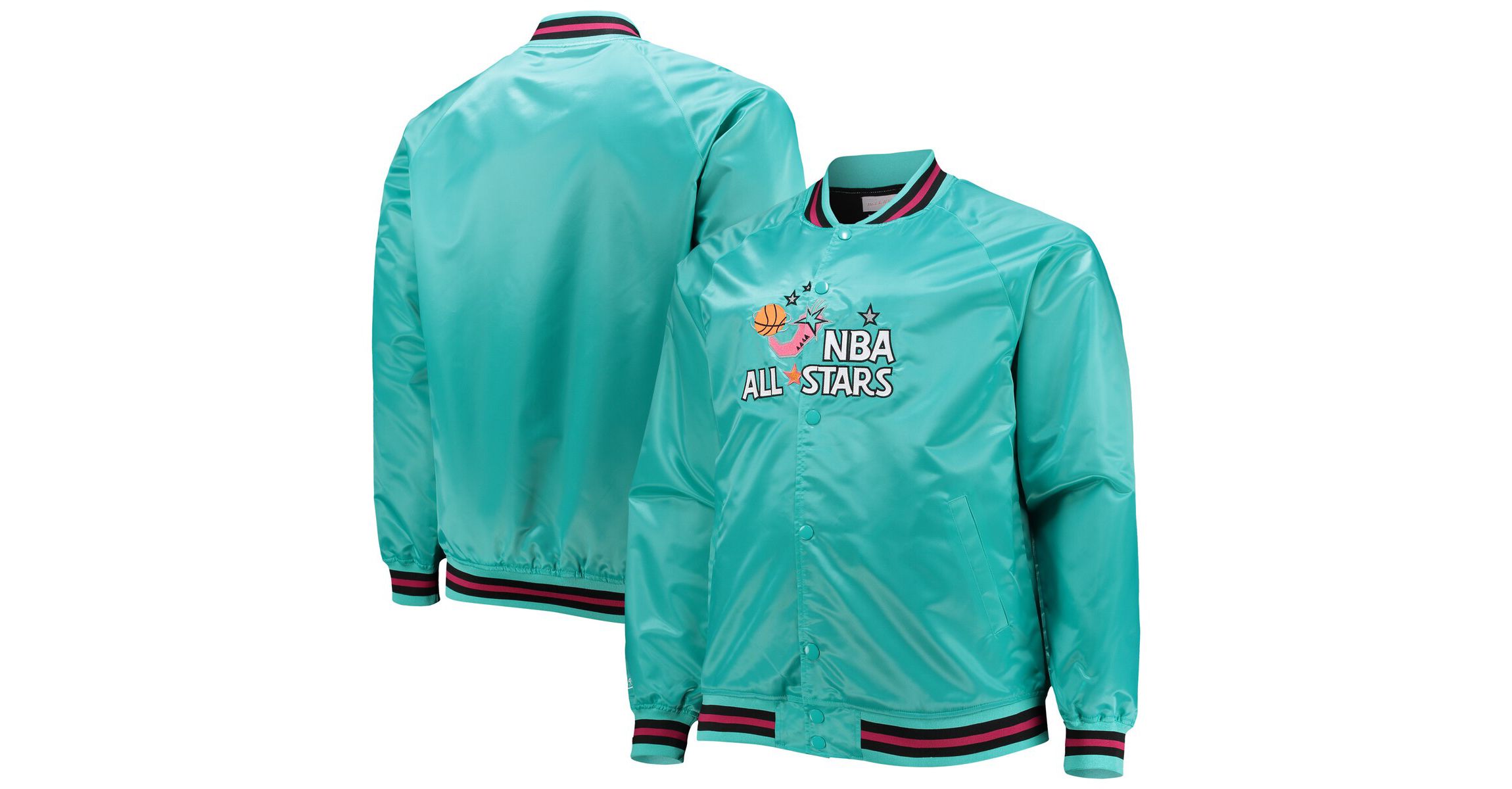 Multi-Team NBA Big & Tall 1996 NBA All-Star Game Hardwood Classics Satin Full-Snap Jacket