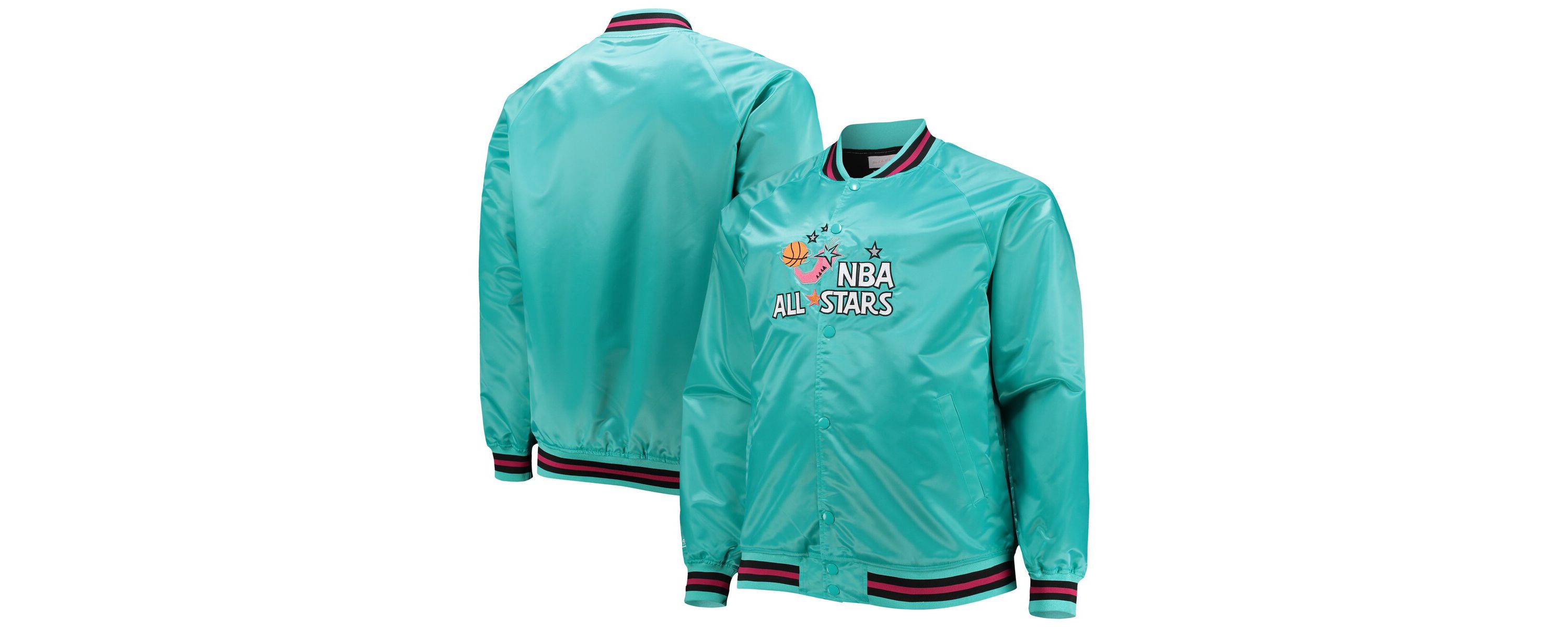 Multi-Team NBA Big & Tall 1996 NBA All-Star Game Hardwood Classics Satin Full-Snap Jacket