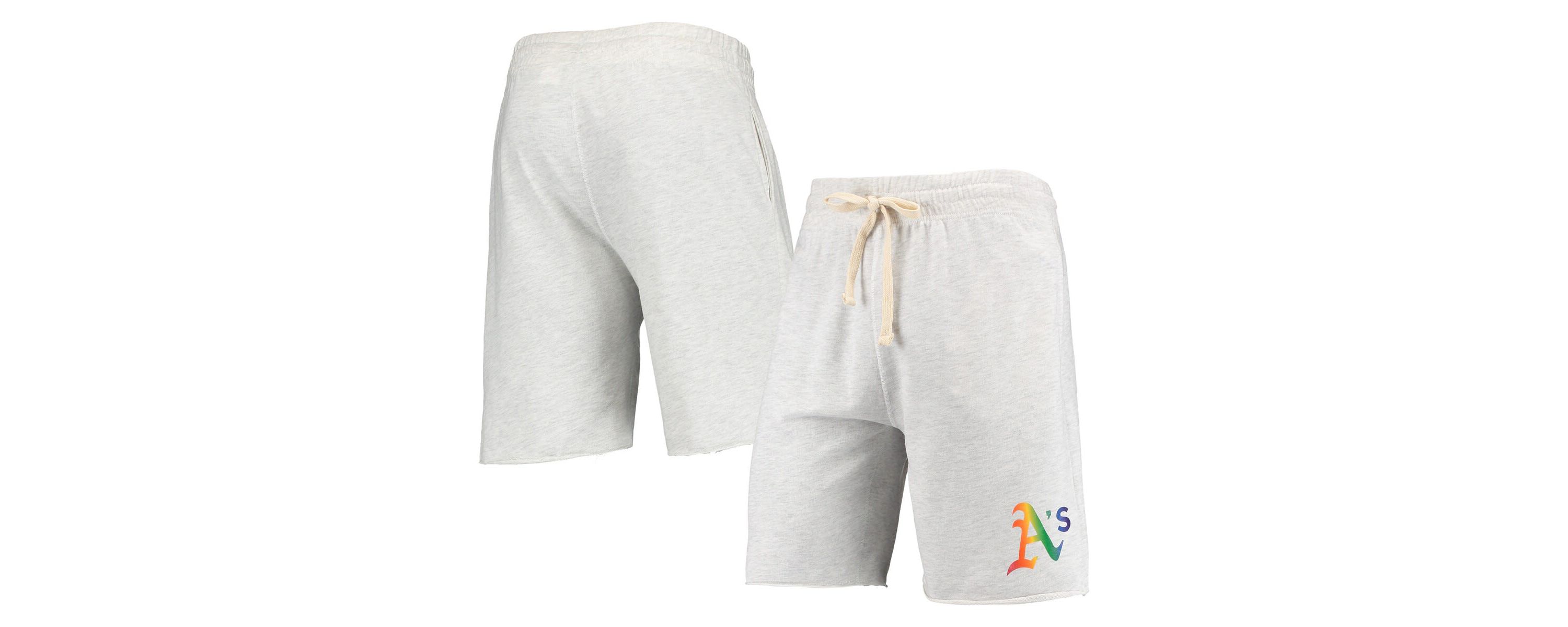 Oakland Athletics MLB Athletics Mainstream Logo Terry Tri-Blend Shorts