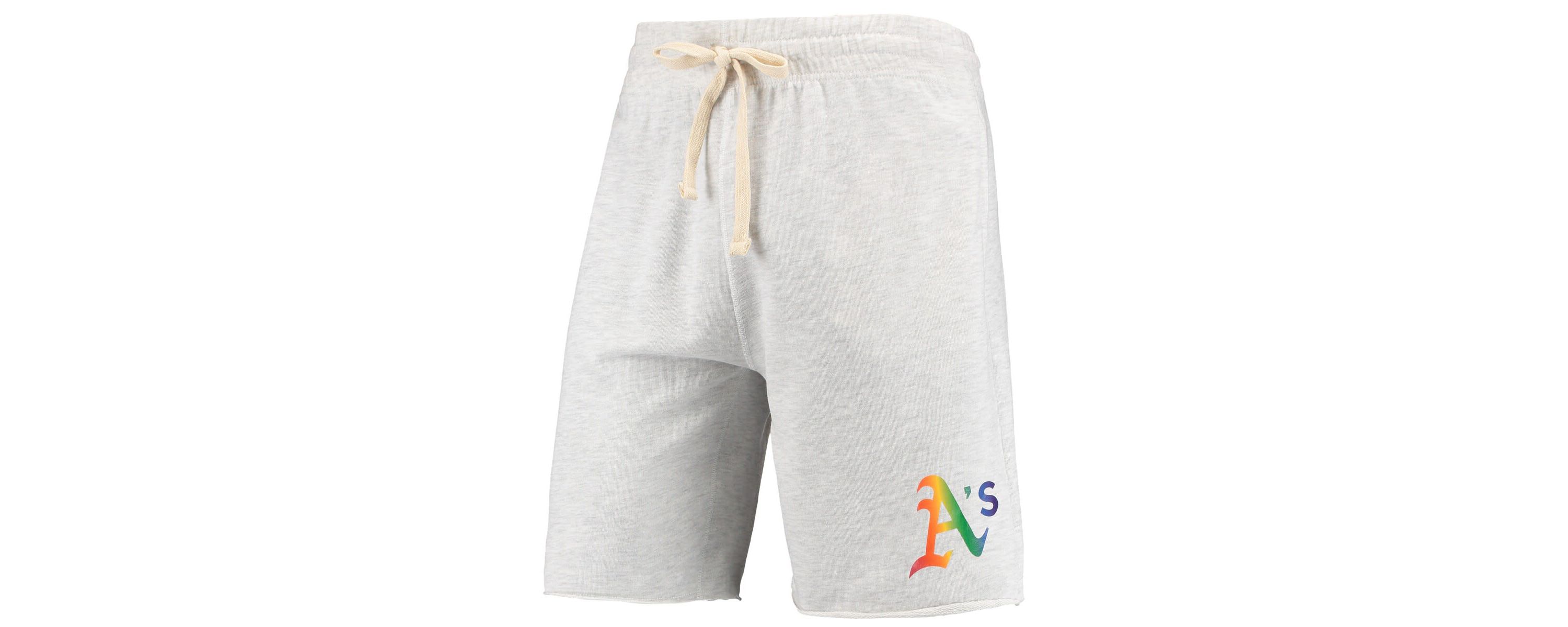 Oakland Athletics MLB Athletics Mainstream Logo Terry Tri-Blend Shorts