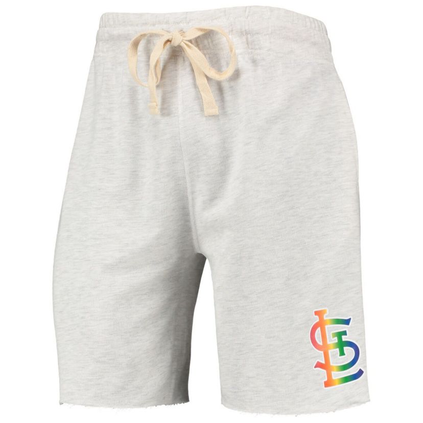 MLB St. Louis Cardinals Mainstream Logo Terry Tri-Blend Shorts