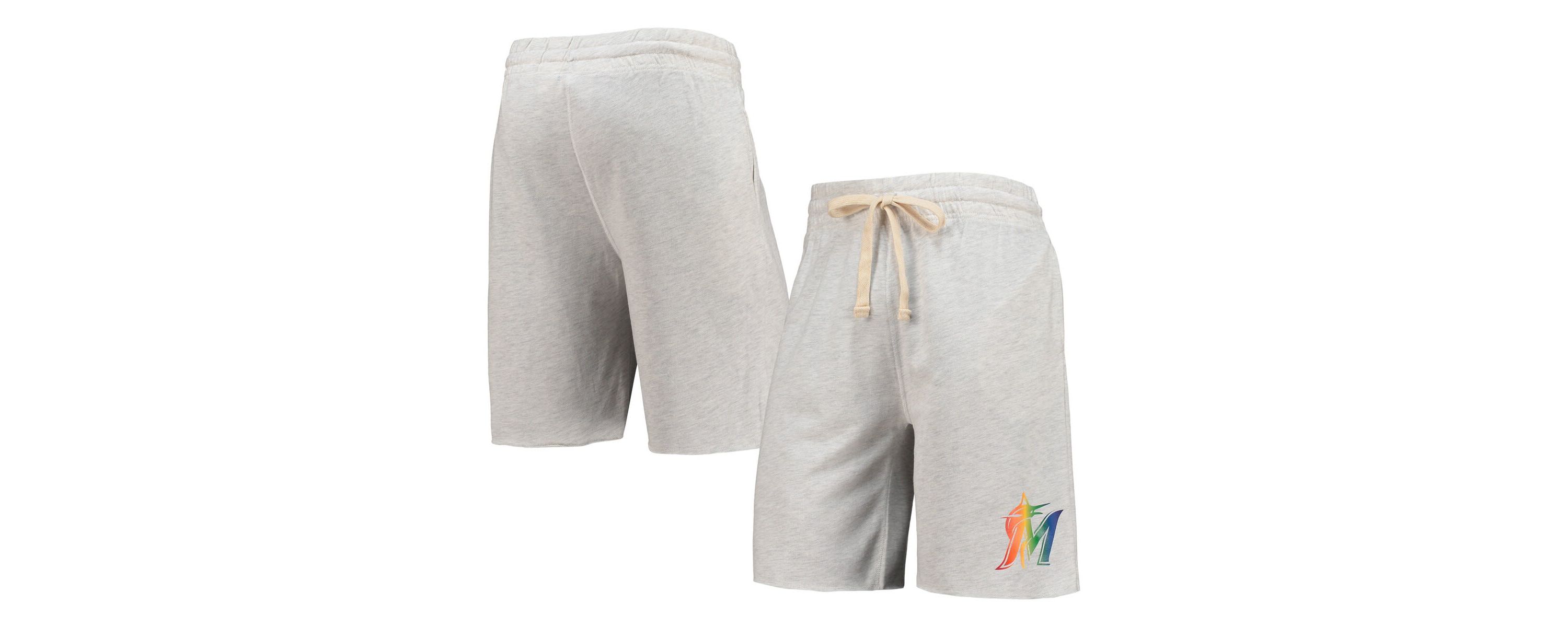 MLB Miami Marlins Mainstream Logo Terry Tri-Blend Shorts