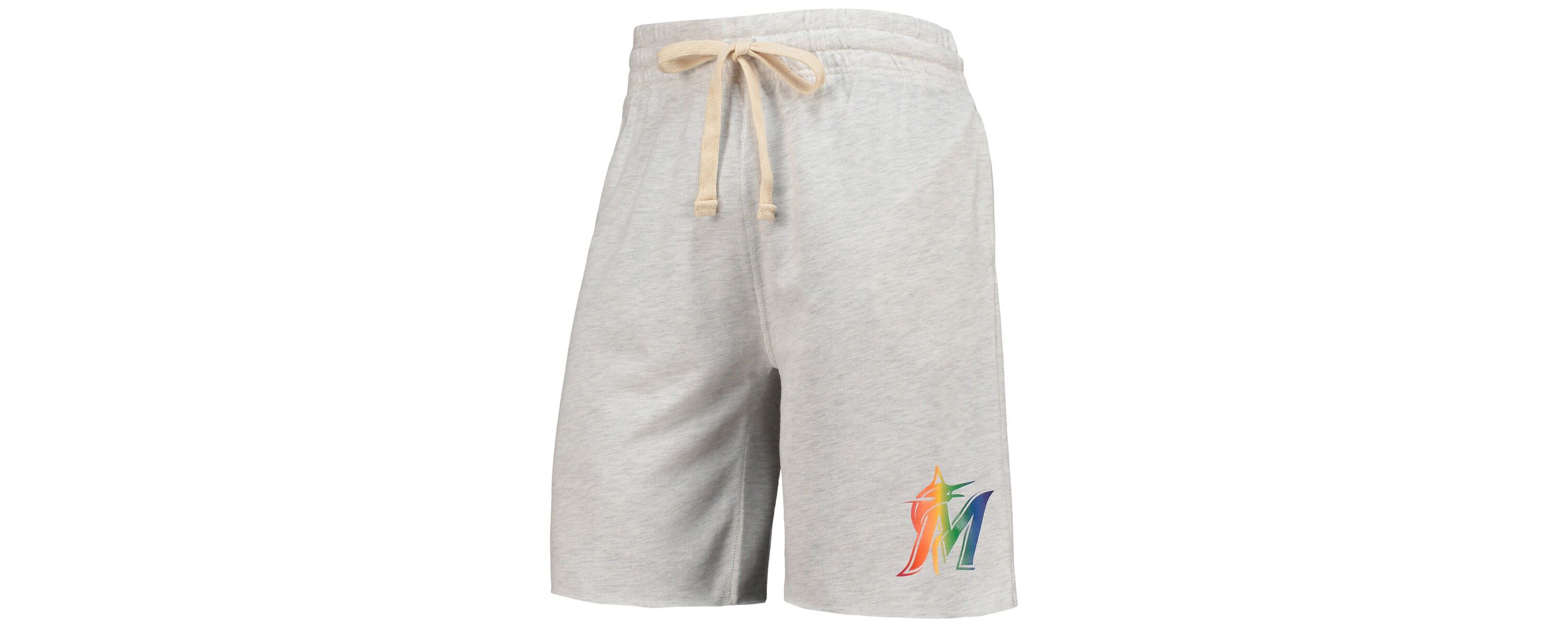 MLB Miami Marlins Mainstream Logo Terry Tri-Blend Shorts