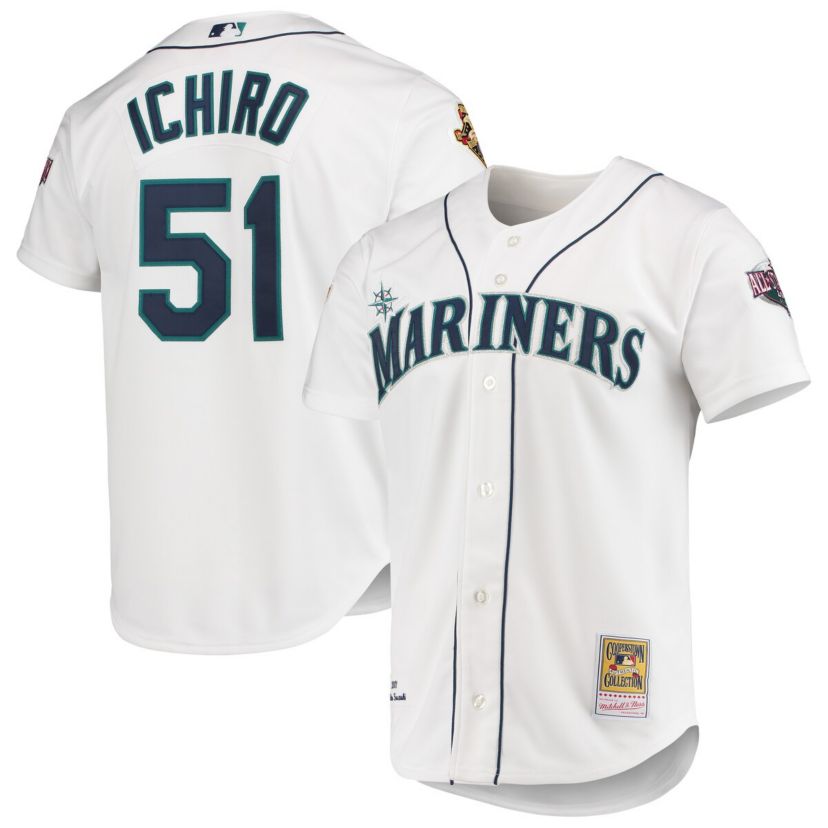 MLB Ichiro Suzuki Seattle Mariners 2001 MLB All-Star Game Cooperstown Collection Authentic Jersey