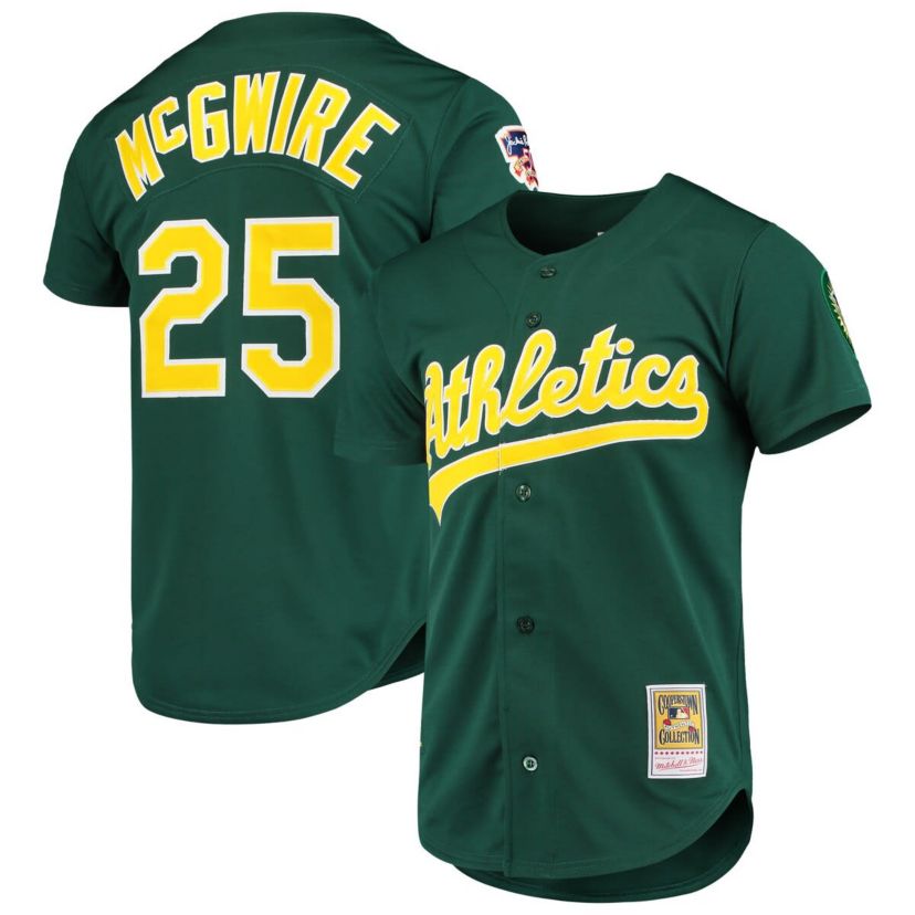 Oakland Athletics MLB Mark McGwire Athletics 1997 Cooperstown Collection Authentic Jersey