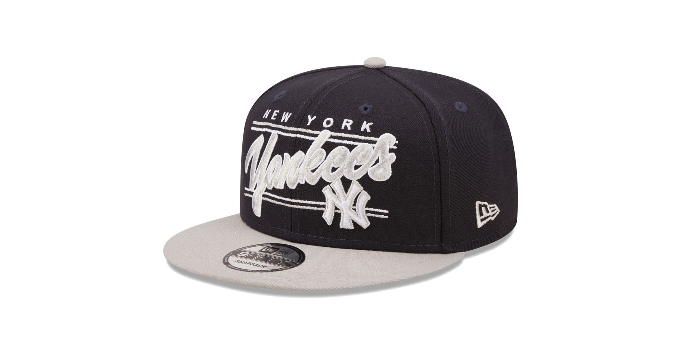 MLB Navy/Gray New York Yankees Team Script 9FIFTY Adjustable Snapback Hat