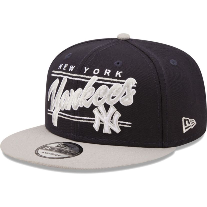 MLB Navy/Gray New York Yankees Team Script 9FIFTY Adjustable Snapback Hat
