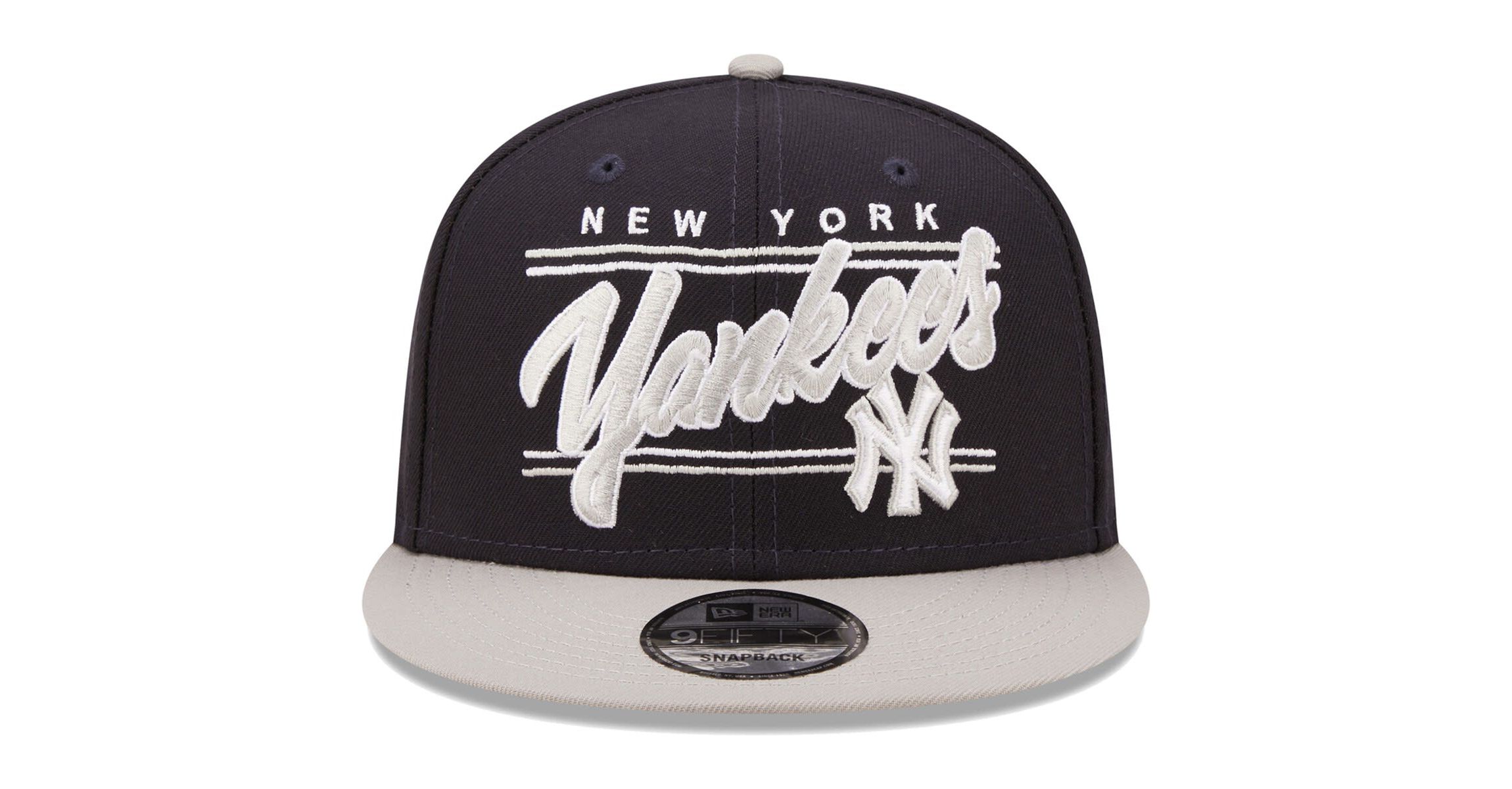 MLB Navy/Gray New York Yankees Team Script 9FIFTY Adjustable Snapback Hat