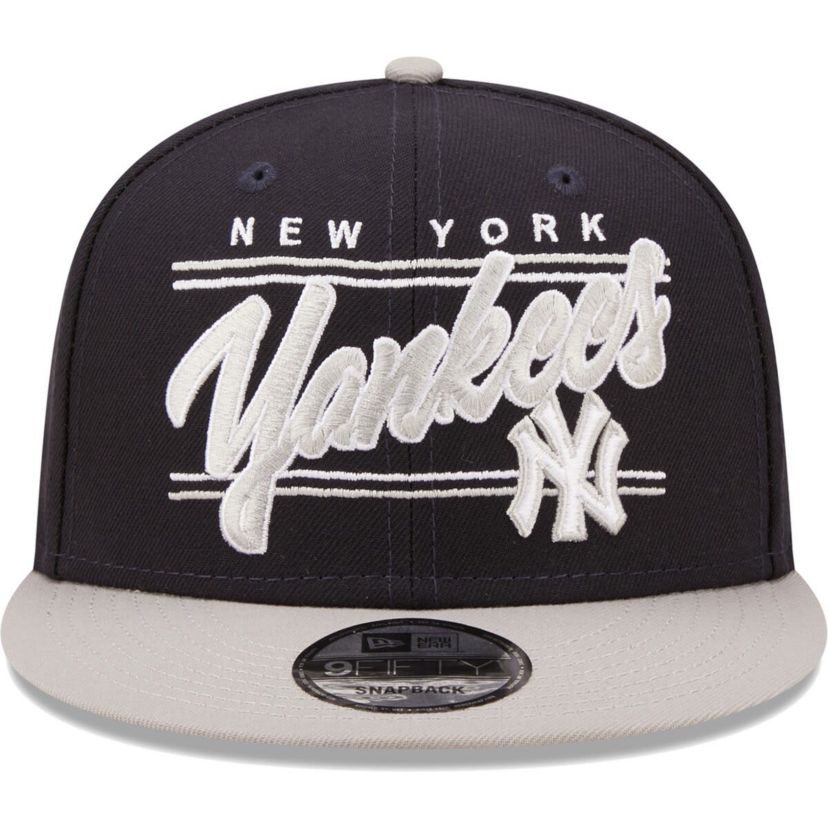 MLB Navy/Gray New York Yankees Team Script 9FIFTY Adjustable Snapback Hat