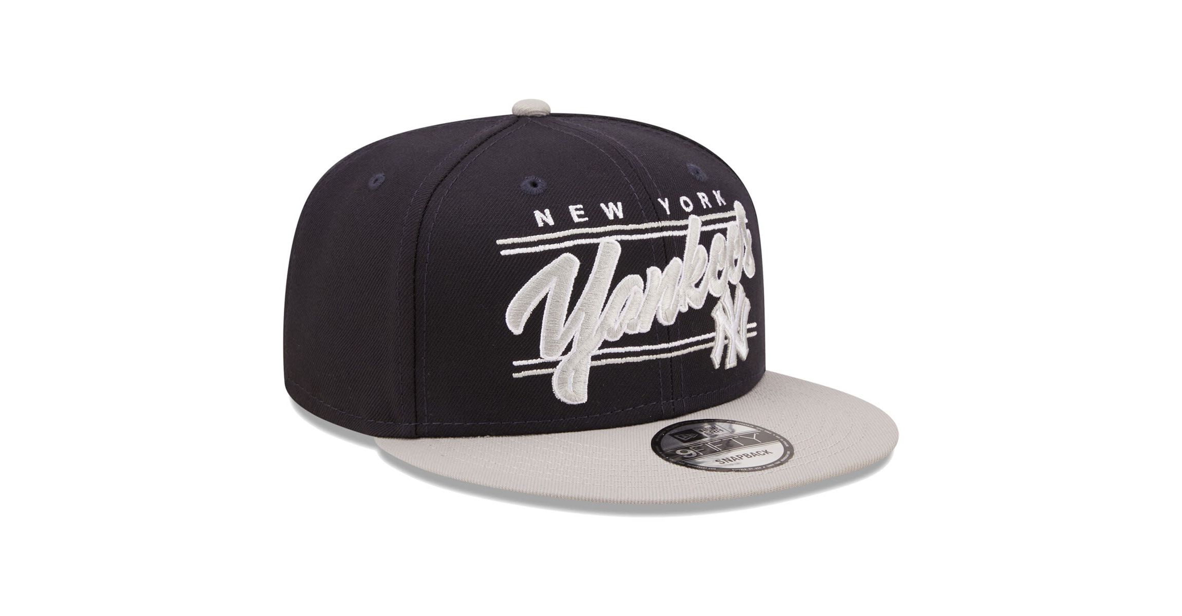 MLB Navy/Gray New York Yankees Team Script 9FIFTY Adjustable Snapback Hat