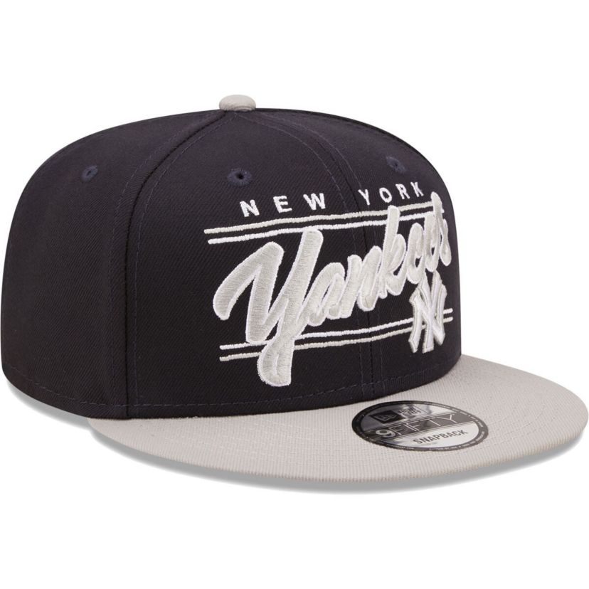MLB Navy/Gray New York Yankees Team Script 9FIFTY Adjustable Snapback Hat