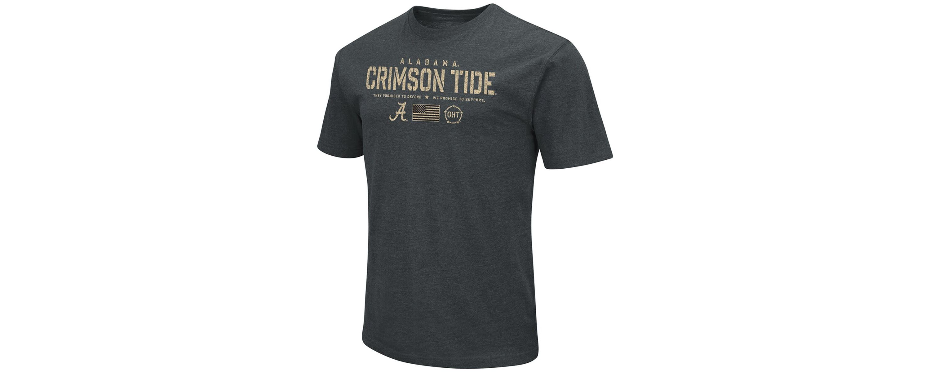 Alabama Crimson Tide NCAA ed Alabama Tide OHT Military Appreciation Flag 2.0 T-Shirt