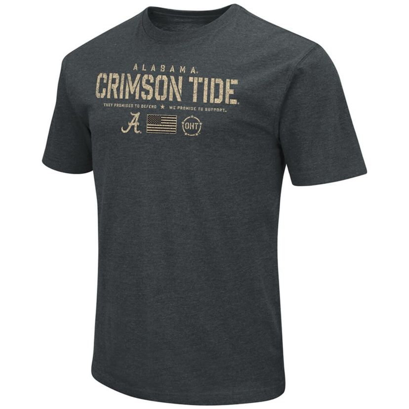 Alabama Crimson Tide NCAA ed Alabama Tide OHT Military Appreciation Flag 2.0 T-Shirt