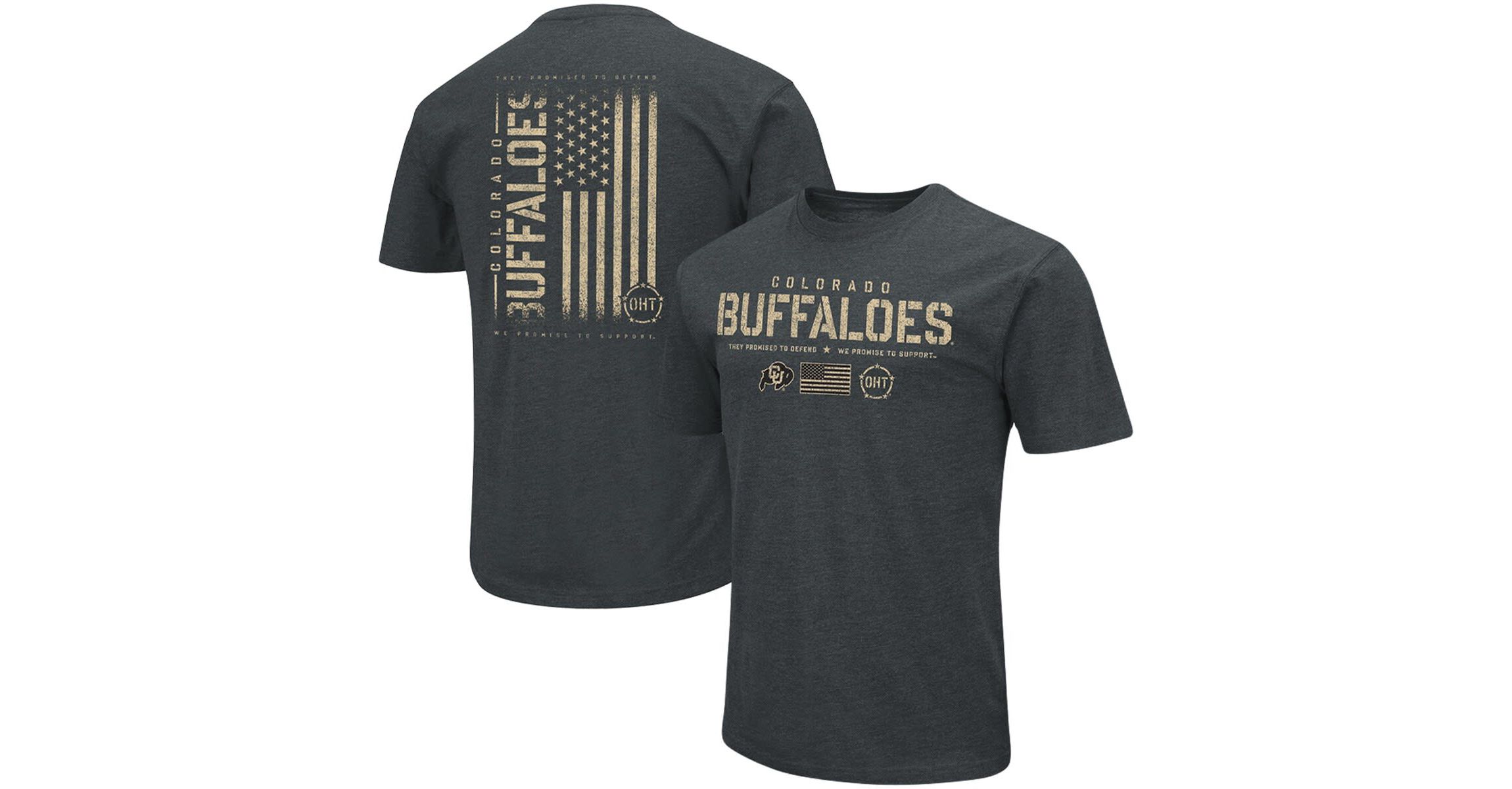 NCAA ed Colorado Buffaloes OHT Military Appreciation Flag 2.0 T-Shirt