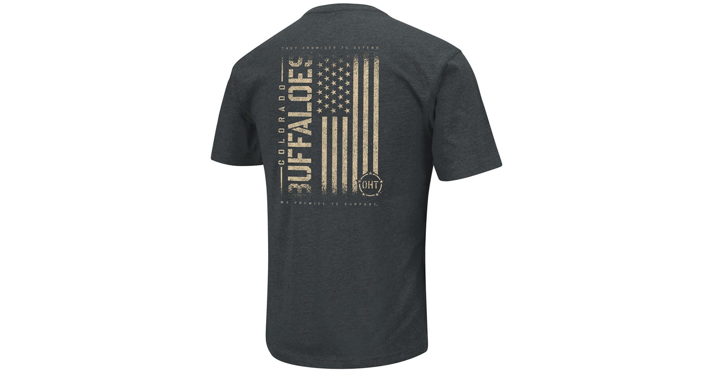 NCAA ed Colorado Buffaloes OHT Military Appreciation Flag 2.0 T-Shirt