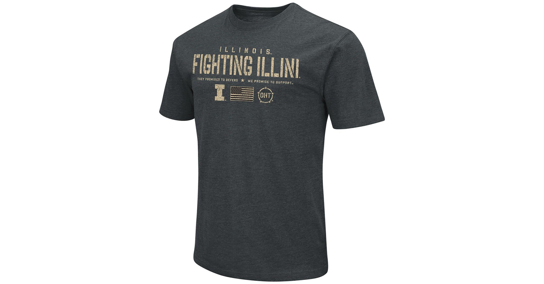 NCAA ed Illinois Fighting Illini OHT Military Appreciation Flag 2.0 T-Shirt