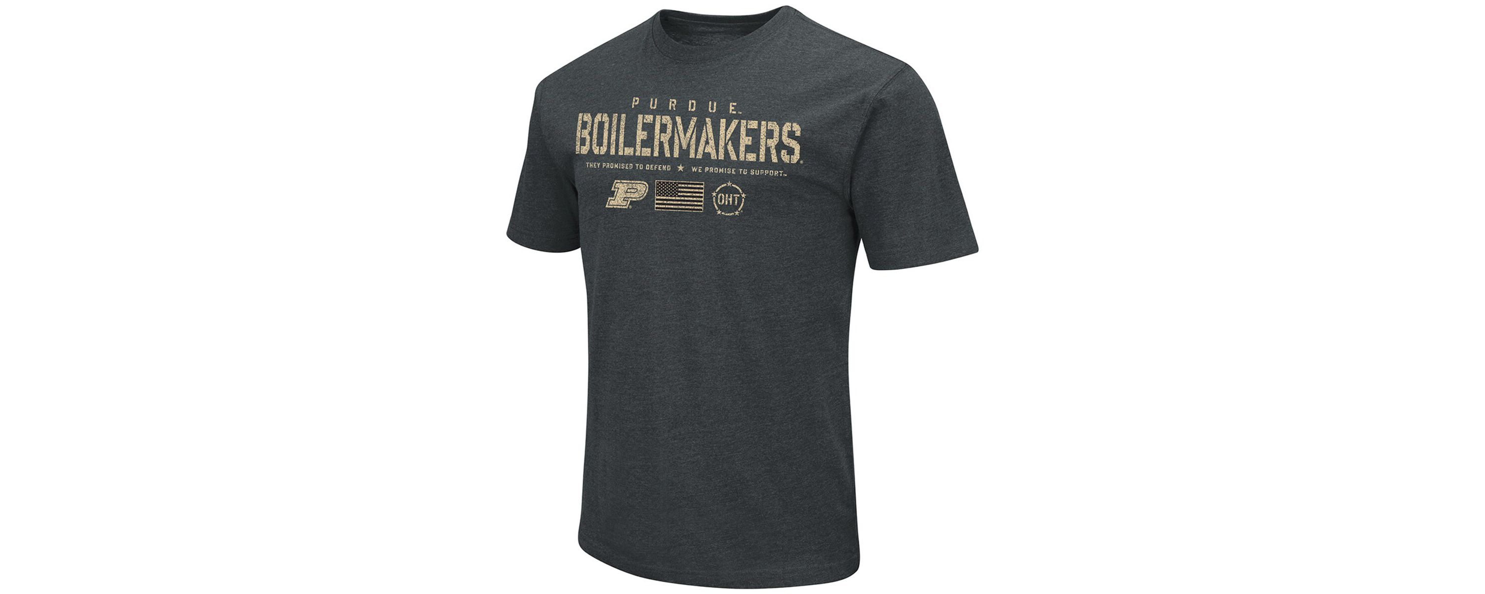 NCAA ed Purdue Boilermakers OHT Military Appreciation Flag 2.0 T-Shirt