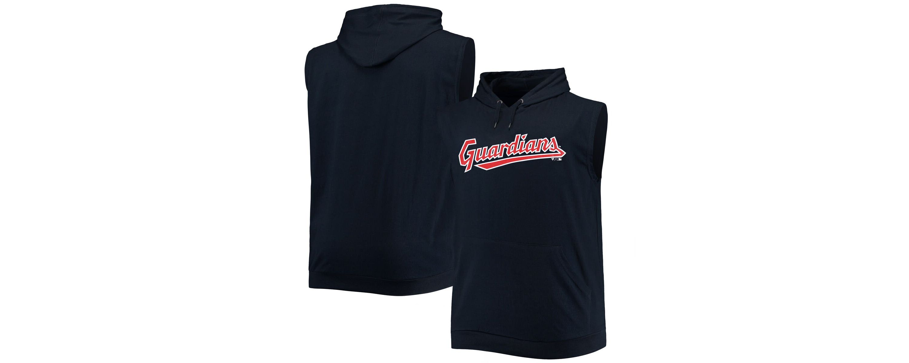 MLB Cleveland Guardians Jersey Muscle Sleeveless Pullover Hoodie