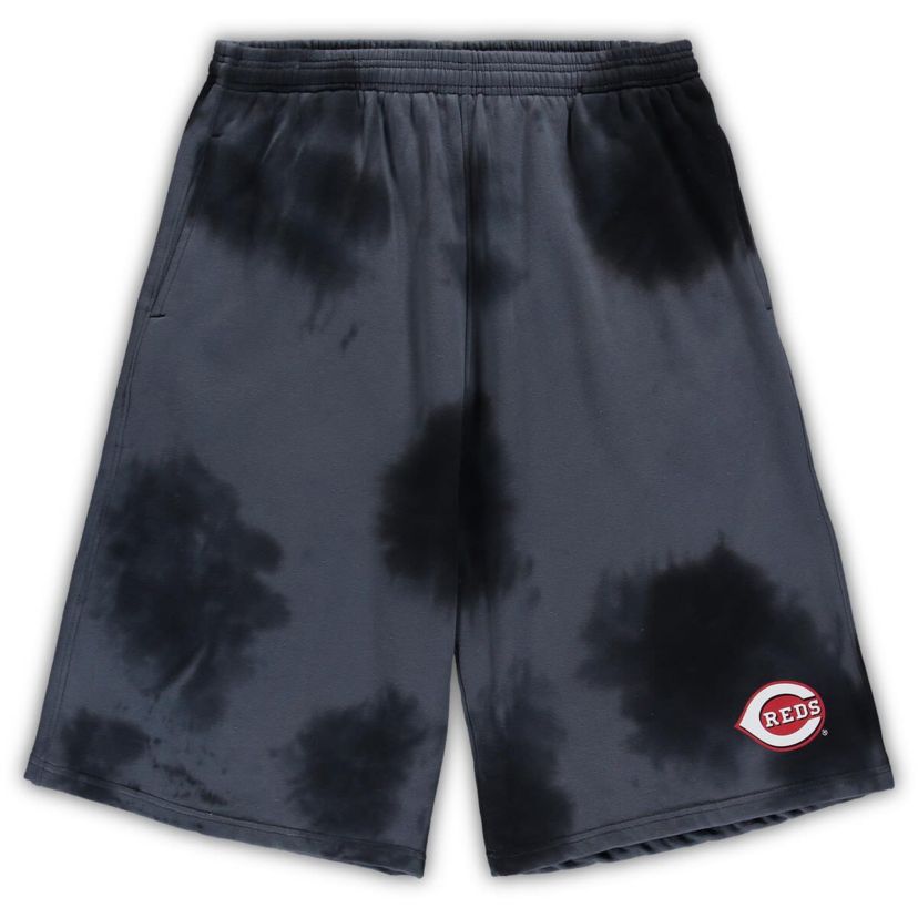 MLB Cincinnati Reds Big & Tall Tye Dye Fleece Shorts