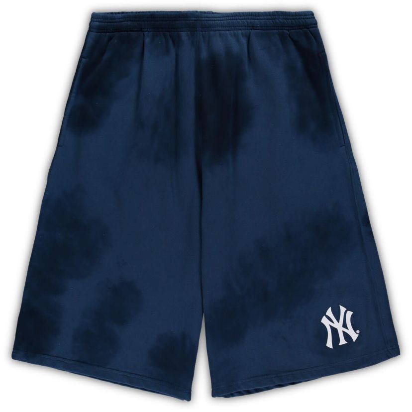 MLB New York Yankees Big & Tall Tye Dye Fleece Shorts