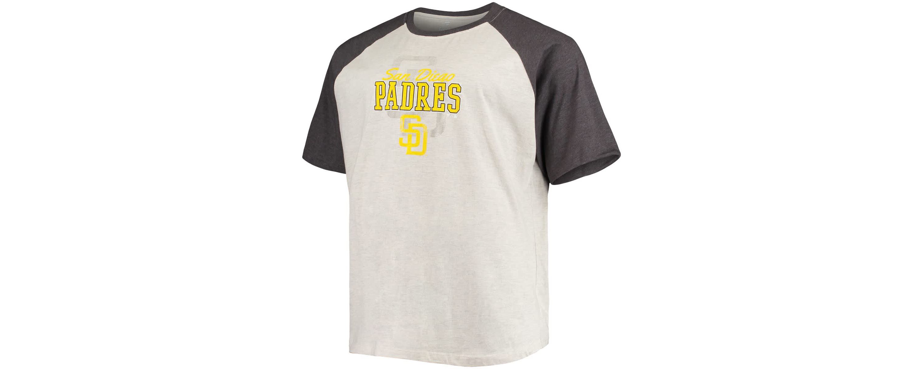 MLB Fernando Tatis Jr. Oatmeal/ed San Diego Padres Big & Tall Name & Number Raglan T-Shirt