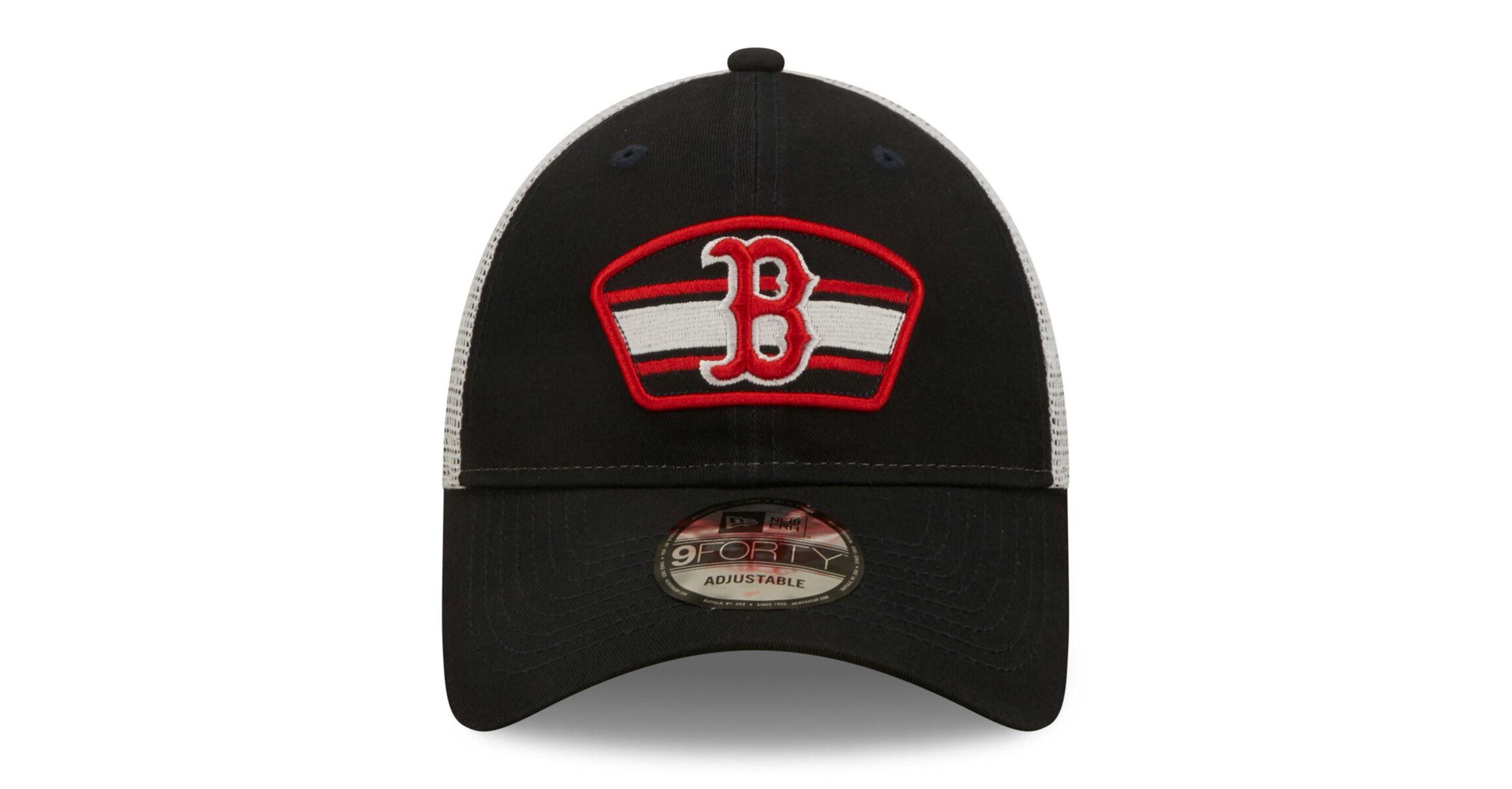 Boston Red Sox MLB Navy/White Boston Sox Logo Patch 9FORTY Trucker Snapback Hat
