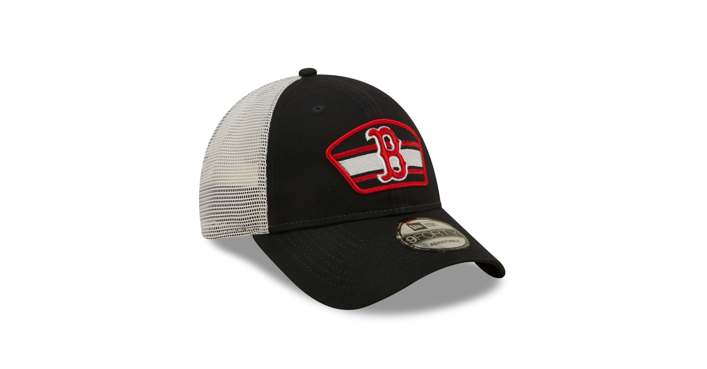 Boston Red Sox MLB Navy/White Boston Sox Logo Patch 9FORTY Trucker Snapback Hat