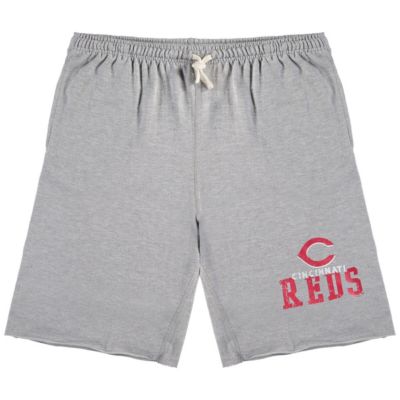 Profile Men's MLB Heathered Cincinnati Reds Big & Tall French Terry Shorts, Gray, 3XLT -  0195210792507