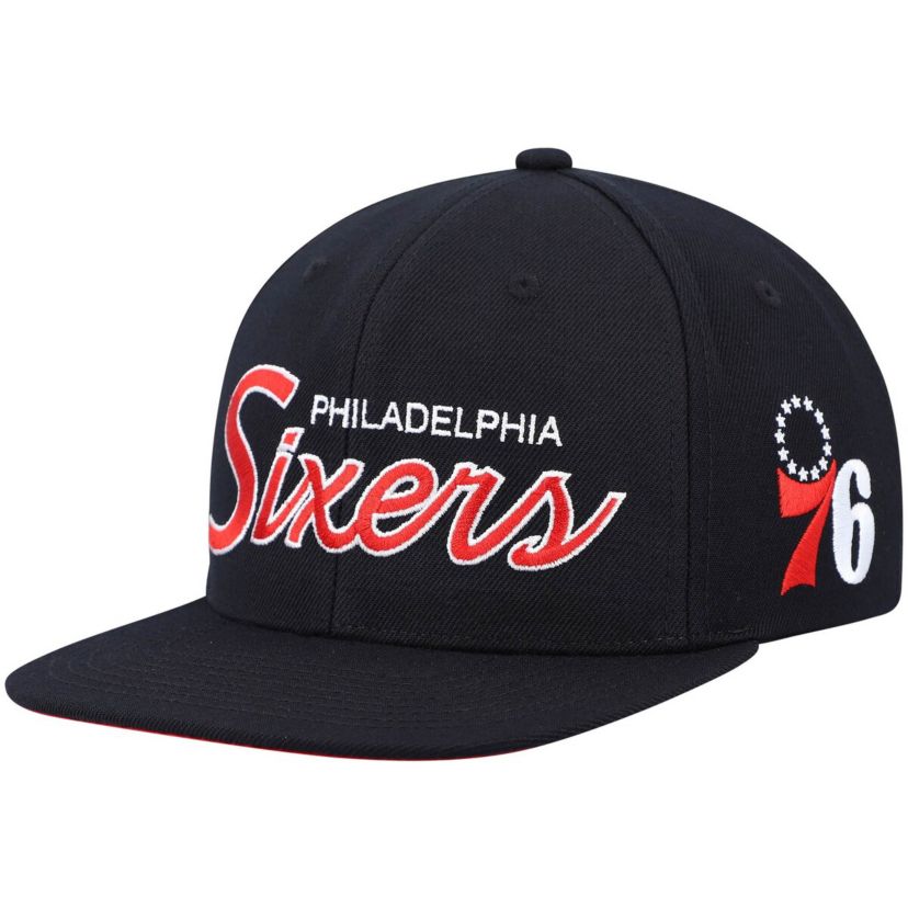 NBA Philadelphia 76ers Hardwood Classics Script 2.0 Snapback Hat