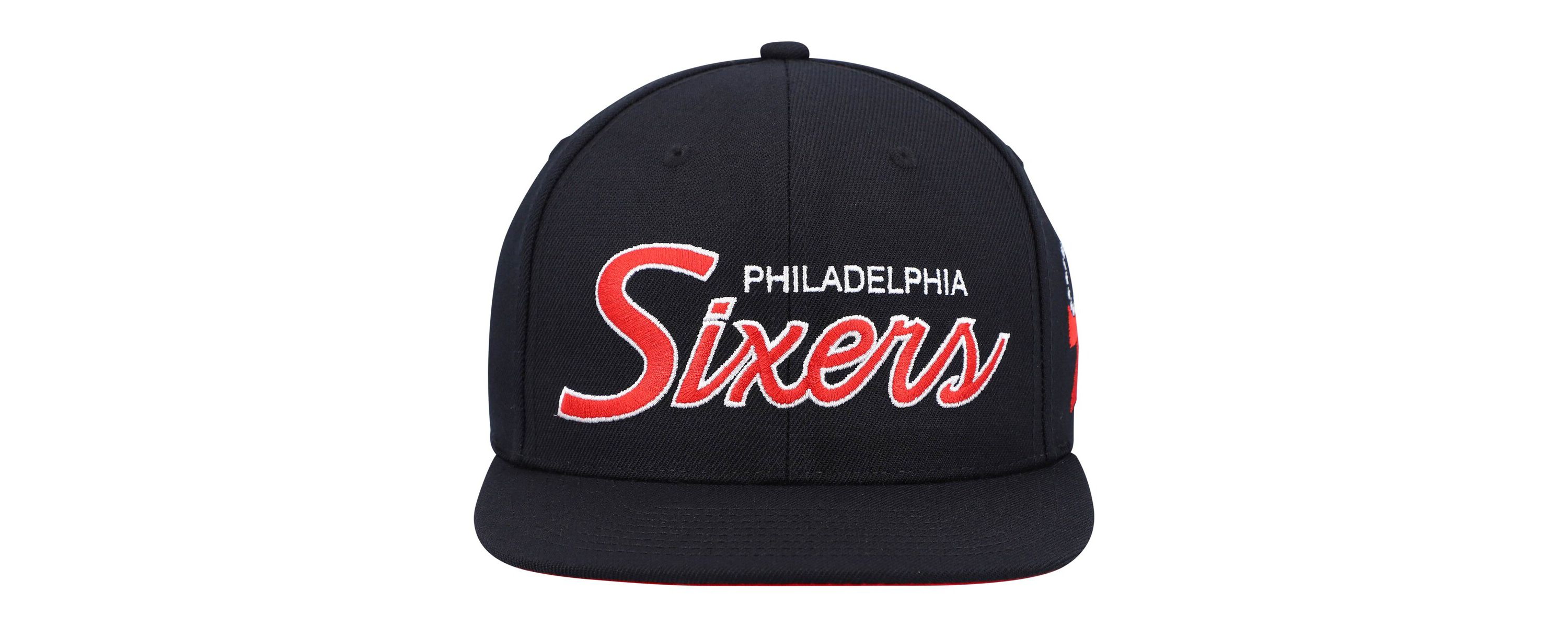 NBA Philadelphia 76ers Hardwood Classics Script 2.0 Snapback Hat