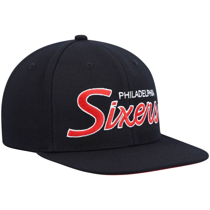 NBA Philadelphia 76ers Hardwood Classics Script 2.0 Snapback Hat