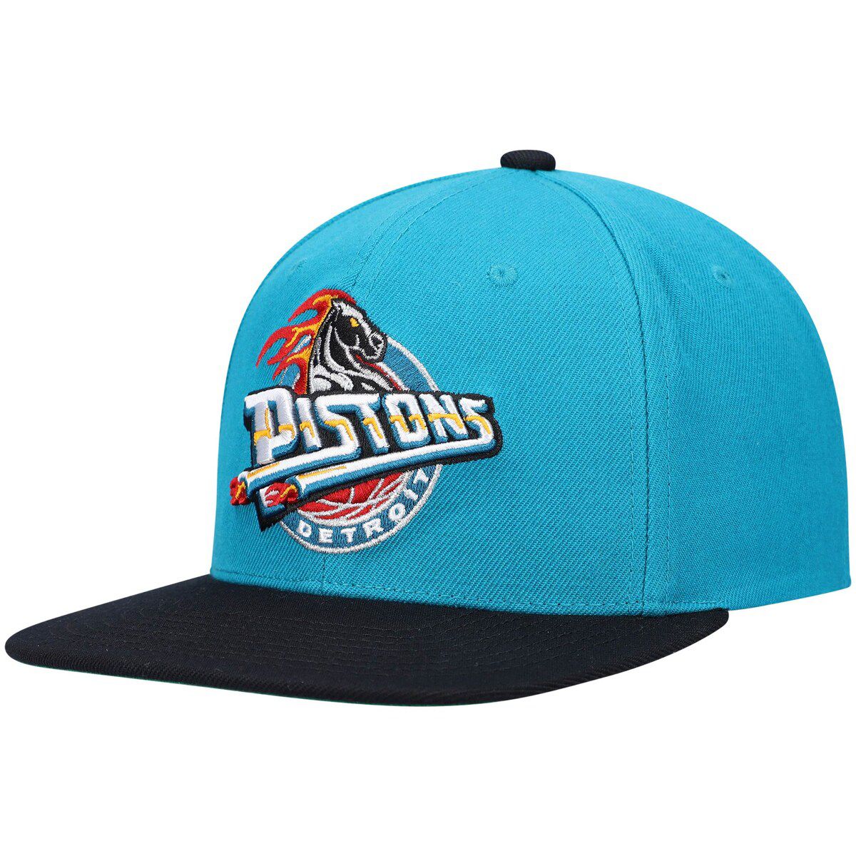 NBA Teal/Black Detroit Pistons Hardwood Classics Team Two-Tone 2.0 Snapback Hat