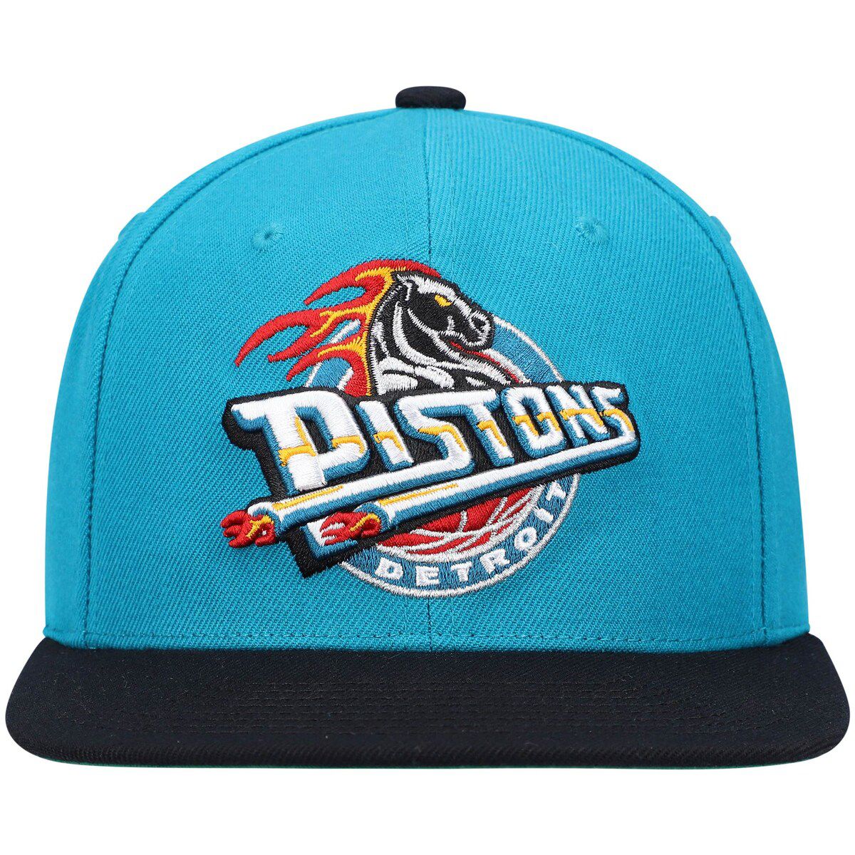 NBA Teal/Black Detroit Pistons Hardwood Classics Team Two-Tone 2.0 Snapback Hat