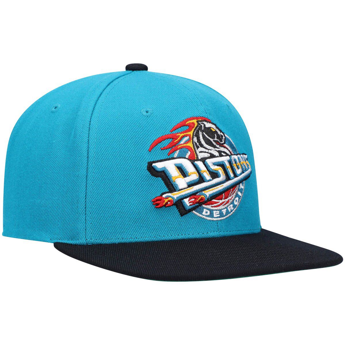 NBA Teal/Black Detroit Pistons Hardwood Classics Team Two-Tone 2.0 Snapback Hat