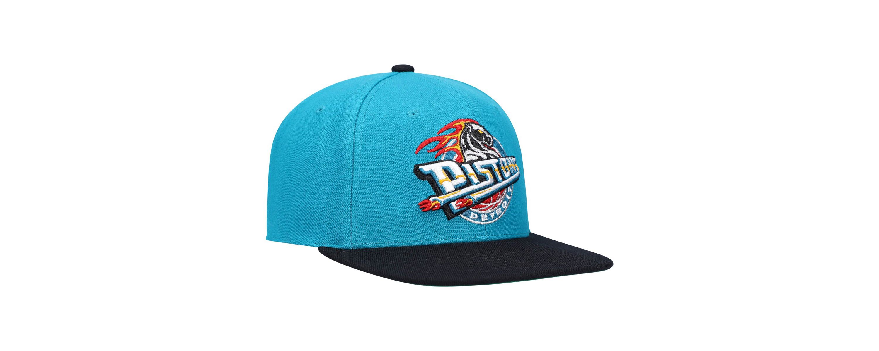 NBA Teal/Black Detroit Pistons Hardwood Classics Team Two-Tone 2.0 Snapback Hat