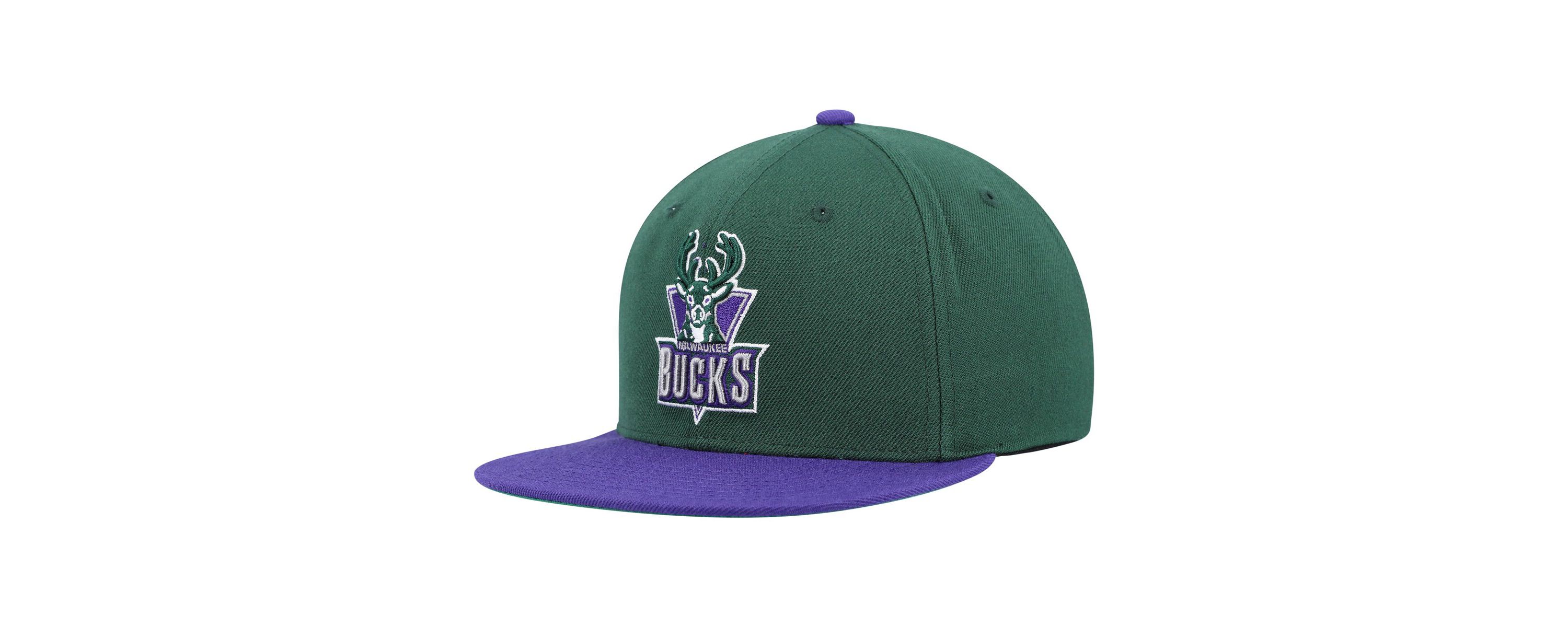 NBA Green/Purple Milwaukee Bucks Hardwood Classics Team Two-Tone 2.0 Snapback Hat