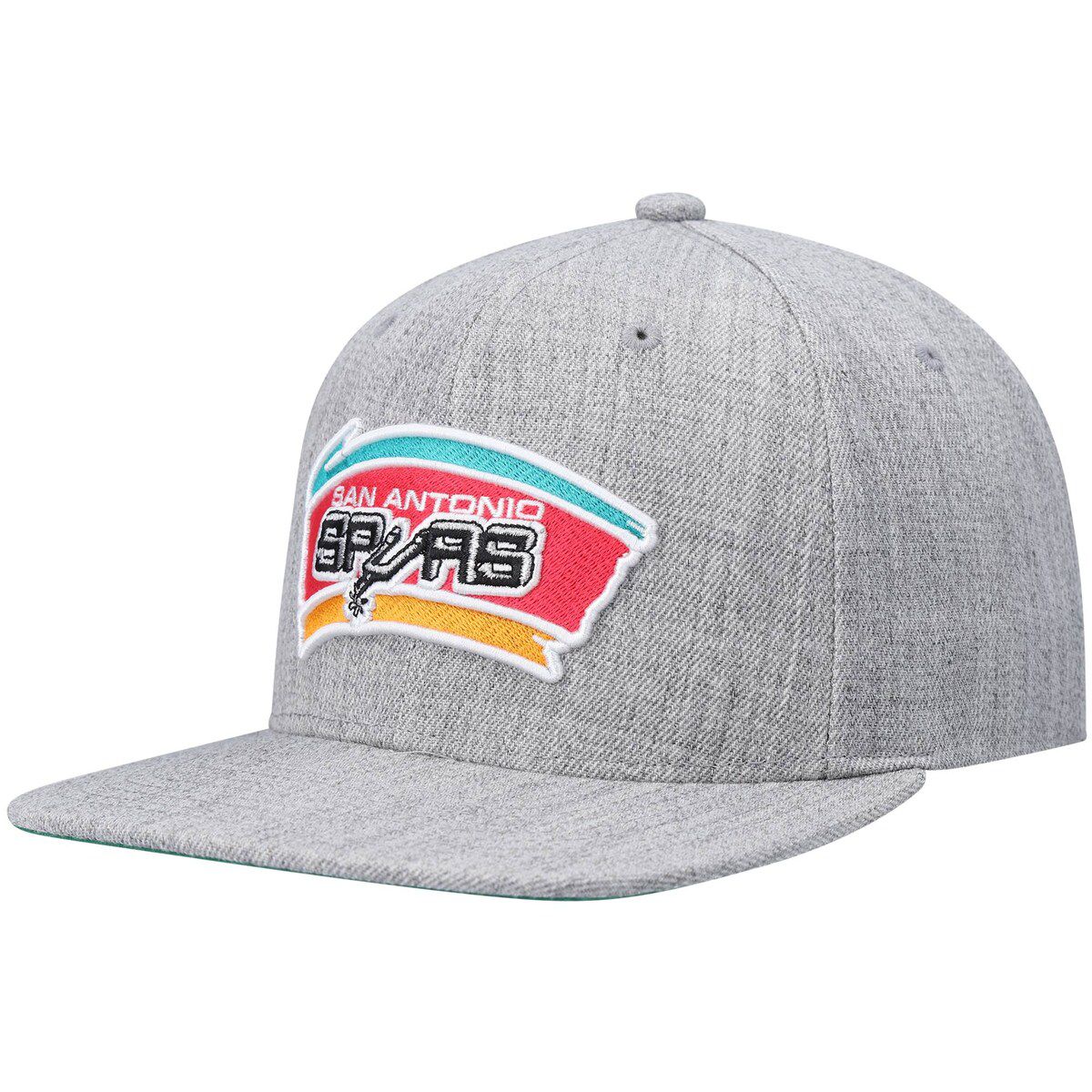 NBA Heathered San Antonio Spurs Hardwood Classics Team 2.0 Snapback Hat