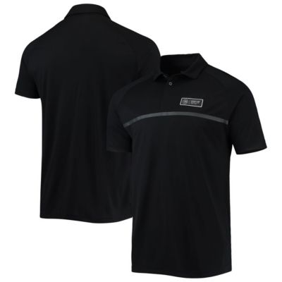 Levelwear Men's MLB Chicago Cubs Sector Raglan Polo, Black, Small