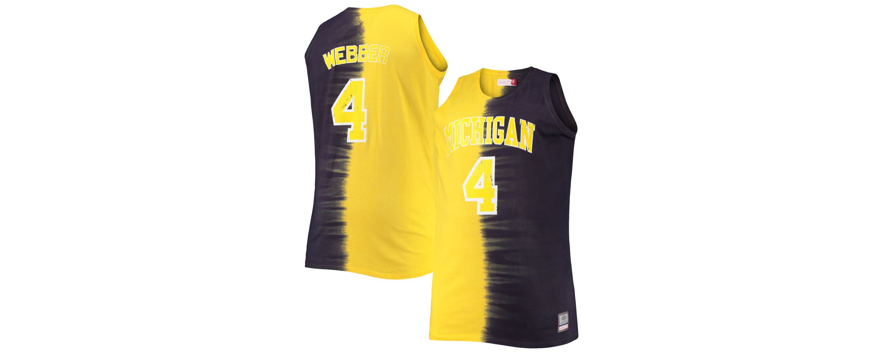 NCAA Chris Webber Michigan Wolverines Big & Tall Player Tie-Dye Jersey