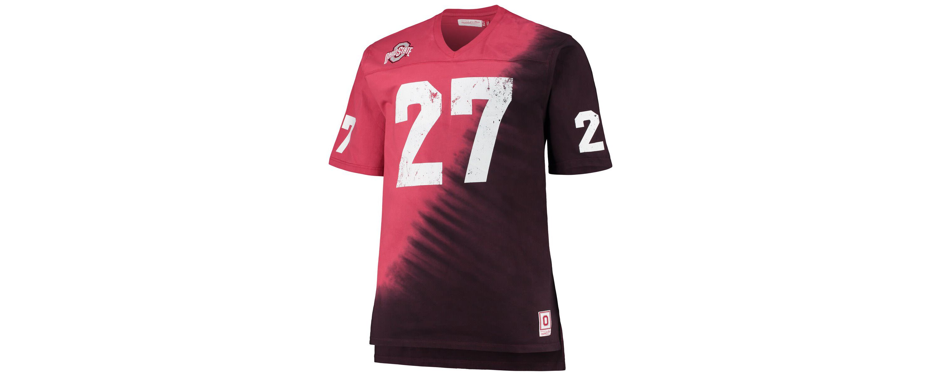 NCAA Eddie George Ohio State Buckeyes Name & Number Tie-Dye V-Neck T-Shirt